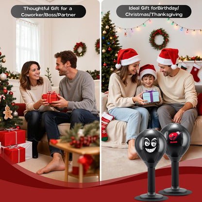Desktop Punching Bag, Small Relaxing Punch Rage Bag Stress Relief with Upgraded Strong Suction Cup & All-Around Foam Protect Spring, Portable Tabletop Boxing Ball for Adult Youth Office Friends Home